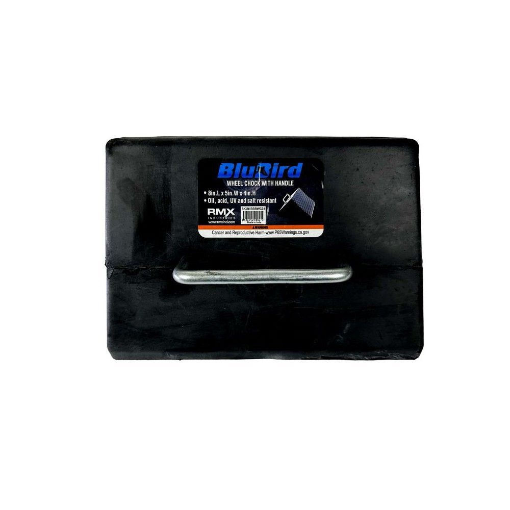 BluBird Heavy-Duty Rubber Wheel Chock with Handle - BBRWC03