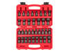Tekton 3/8 Inch Drive Universal Joint Impact Socket Set, 34 Pieces 1/4-1 Inch, 6-24 mm, small image number 1