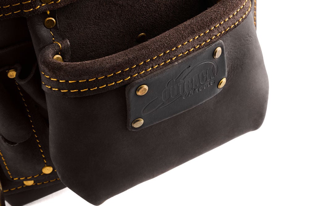 Ox Tools 10-Pocket Nail And Tool Pouch, Oil-Tanned Leather, large image number 2