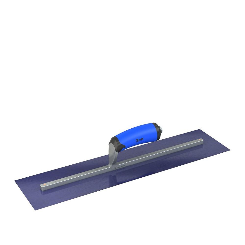 Bon Tool Finish Trowel Square End Blue Steel 22 Inch x 4 Inch Comfort Grip Handle Handle, large image number 1