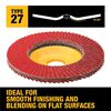 DEWALT 4 1/2in X 7/8in 80G T27 XP Ceramic Trim Flap Disc, small image number 3