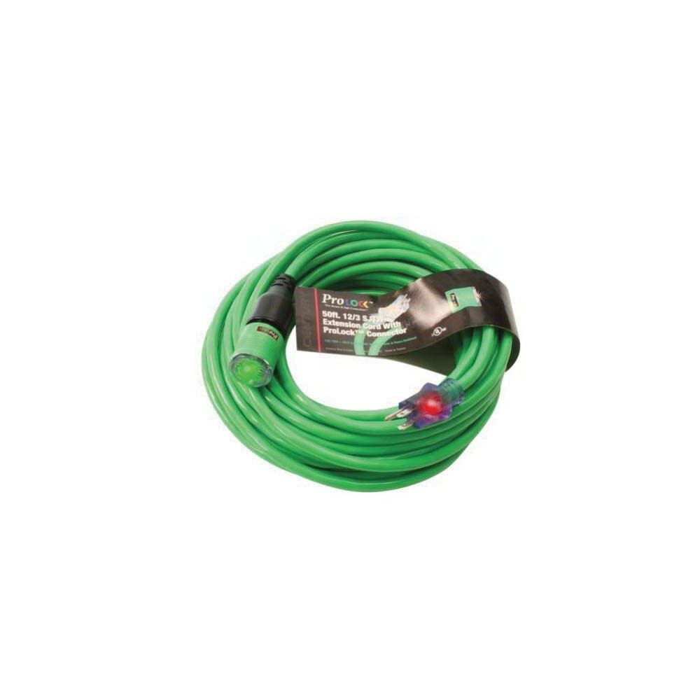 Формованный удлинитель Century Wire Pro Lock 50 Футов 123 Sjtw зеленого цвета с Cgm 14090₽