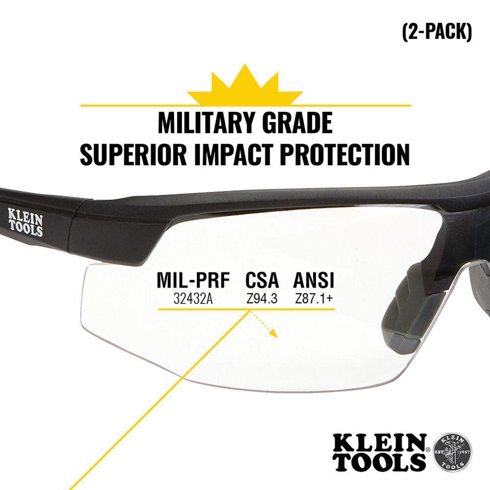 Klein Tools Standard Safety Glasses Clear Lens 2-pack, large image number 2