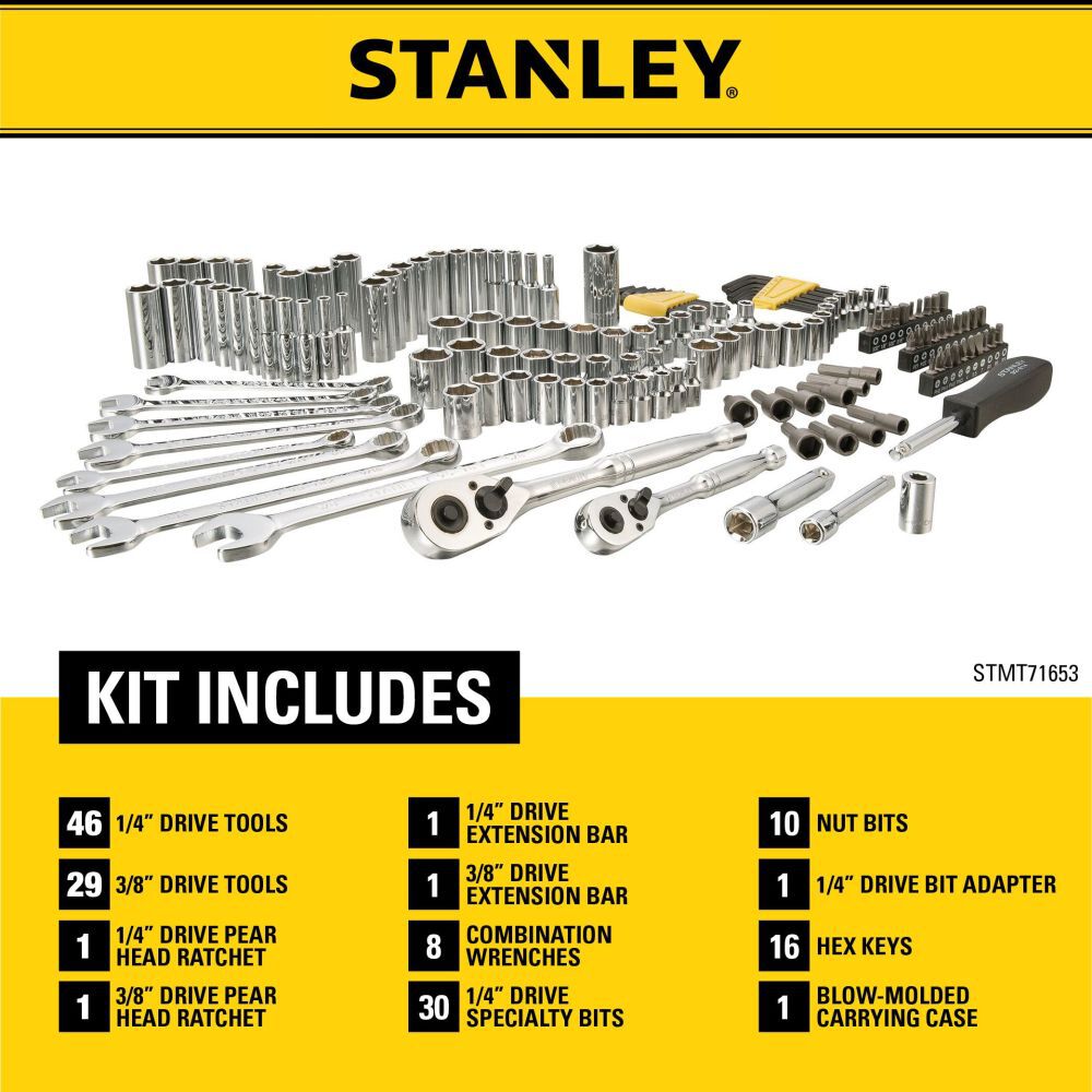 Stanley 145 Piece Drive Mechanic's Tool Set