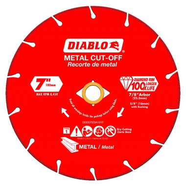 Diablo Tools 7in Diamond Metal Cut-Off Blade