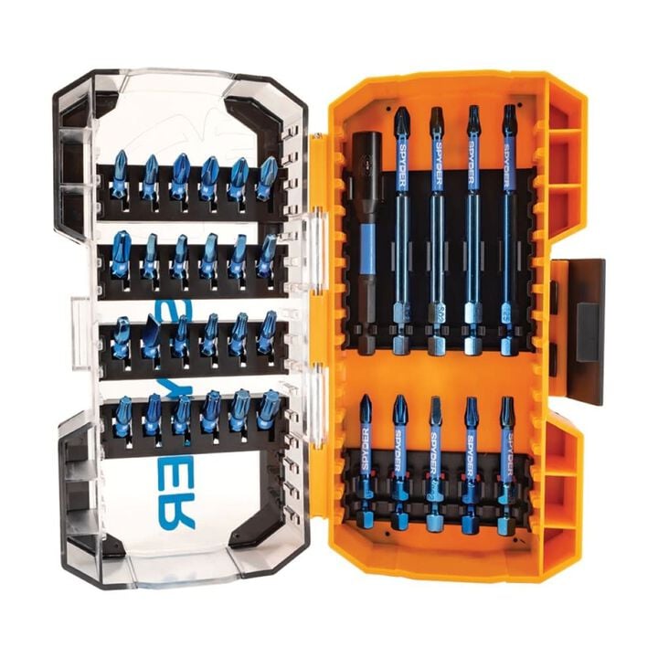 Spyder Screwdriver and Impact Driver Bit Set, 34 Pieces