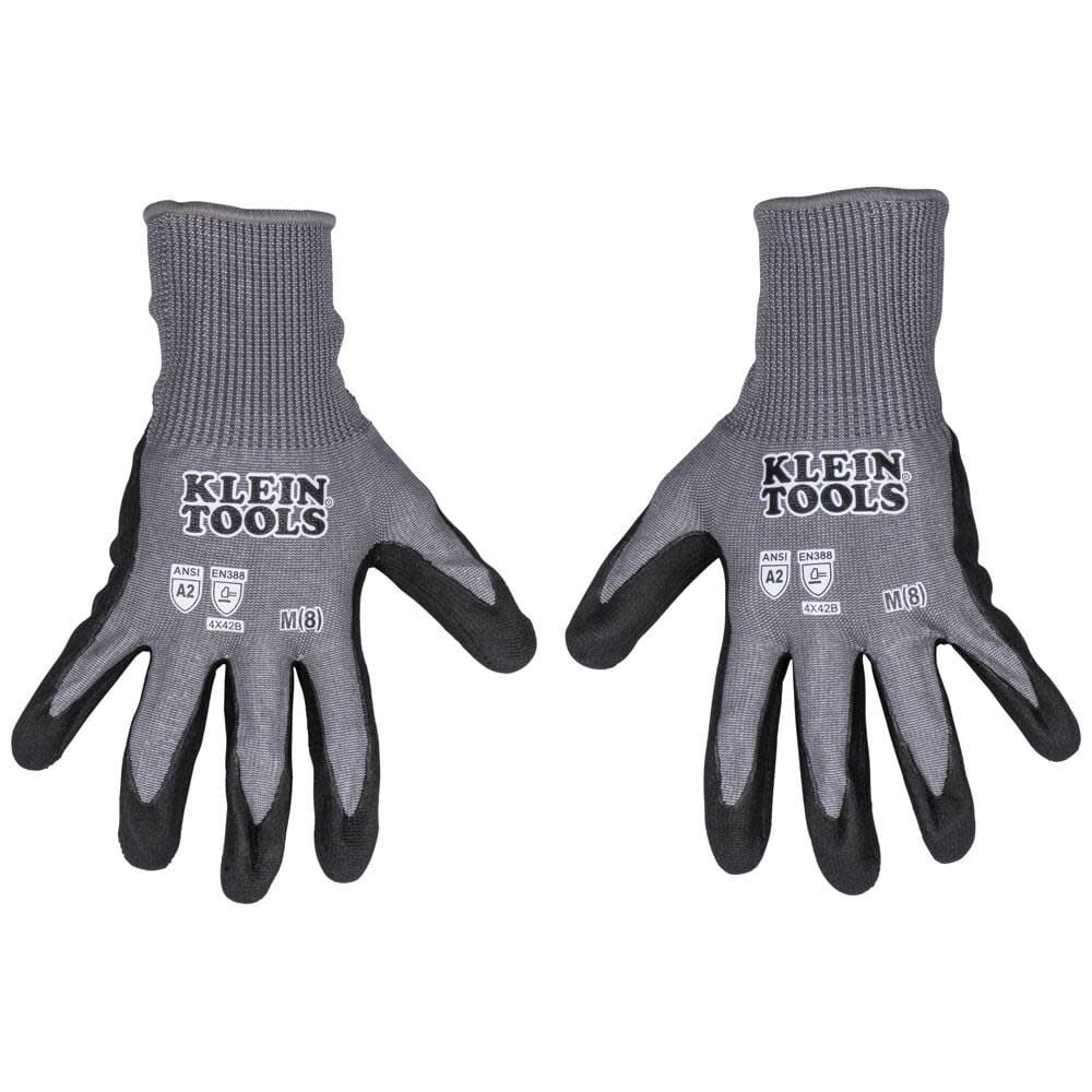 Klein Tools A2 Cut Knit Dipped Gloves, Small, 2pk, large image number 1