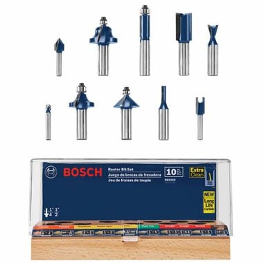 Bosch 10 pc. All-Purpose Router Bit Set, large image number 1
