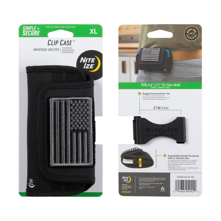 Nite Ize Clip Case Horizontal Universal Phone Holster XL USA Patch, large image number 2