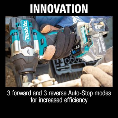 Makita 18V LXT 4-Speed Mid-Torque 1/2in Sq Drive Impact Wrench with Friction Ring Anvil (Bare Tool), large image number 4