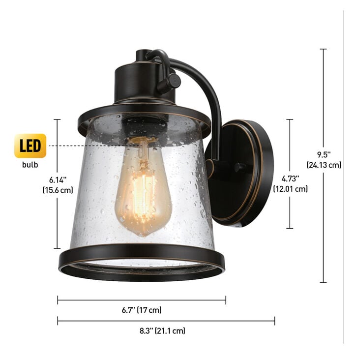 Globe Electric Charlie Wall Sconce Oil Rubbed Bronze Rustic, large image number 6