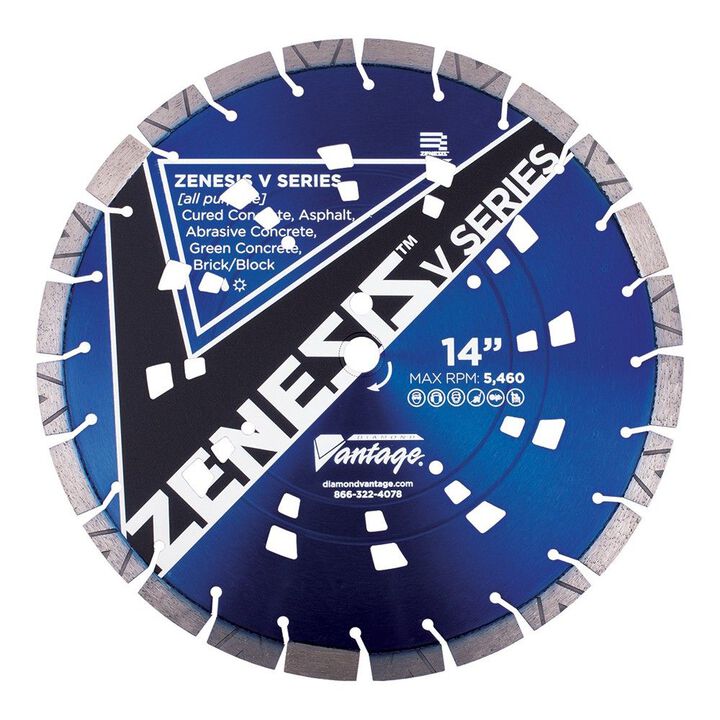 Diamond Vantage 14 Inch Segmented Diamond All-Purpose Blade for Masonry, large image number 1