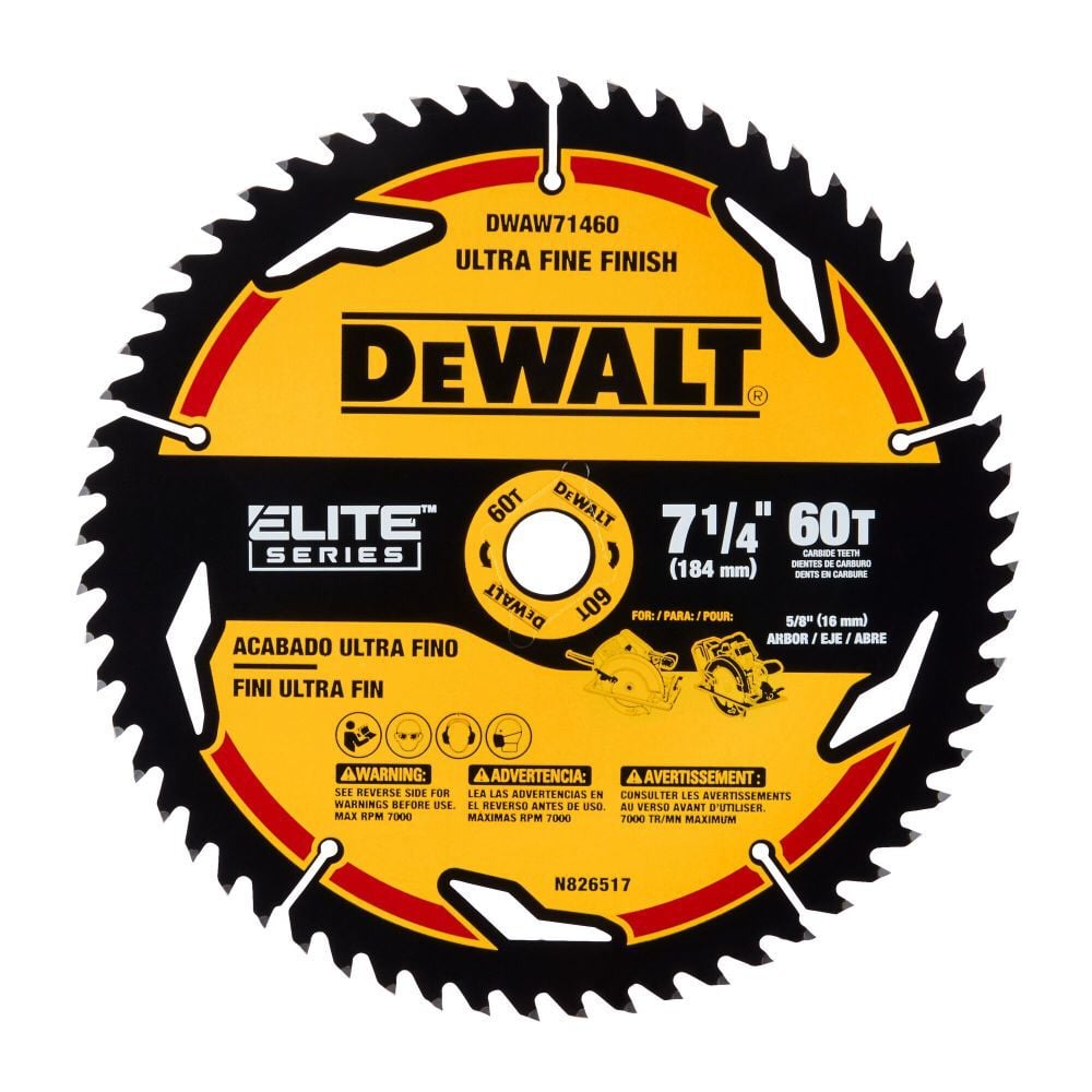 DEWALT Circular Saw Blade 7 1/4in 60T – DWAW71460