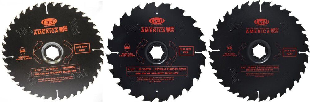 Cuz-D 8 1/2 Inch 28 40 & 20T Carbide Tipped Blade Bundle, large image number 1