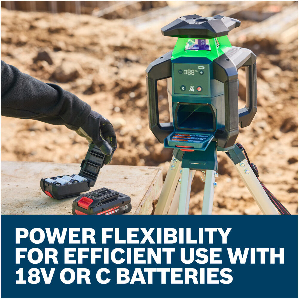 Bosch 18V Green-Beam H/V Rotary Laser Kit, large image number 6