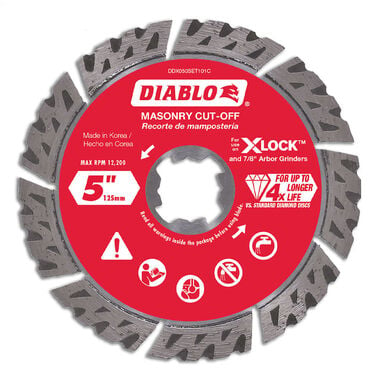 Diablo Tools 5 in. Diamond Segmented Turbo Masonry Cut-Off with X-LOCK arbor