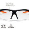 Klein Tools Low Profile Bifocal Safety Glasses Black and Orange Frame Anti Fog Lens 1.50 Diopter, small image number 3