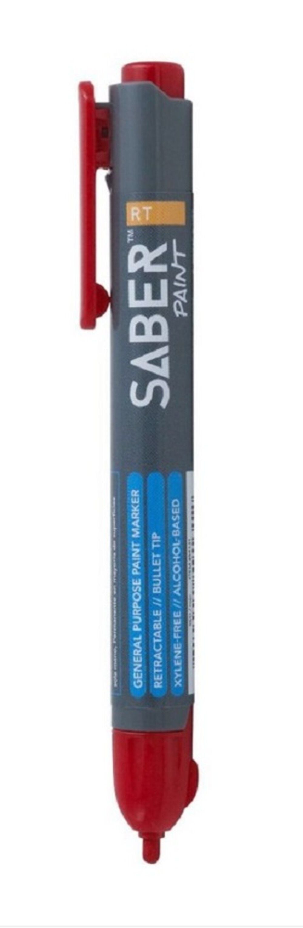 FARO Saber Retractable Paint Marker, Red, 12 Pack, large image number 4