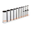 GEARWRENCH 1/4 Inch Drive 6 Point SAE Hi-Viz Deep Socket Set 10 Pieces, small image number 2