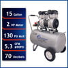 California Air Tools Ultra Quiet Oil-Free Corded 2HP 15 Gallon Steel Tank Air Compressor, small image number 2