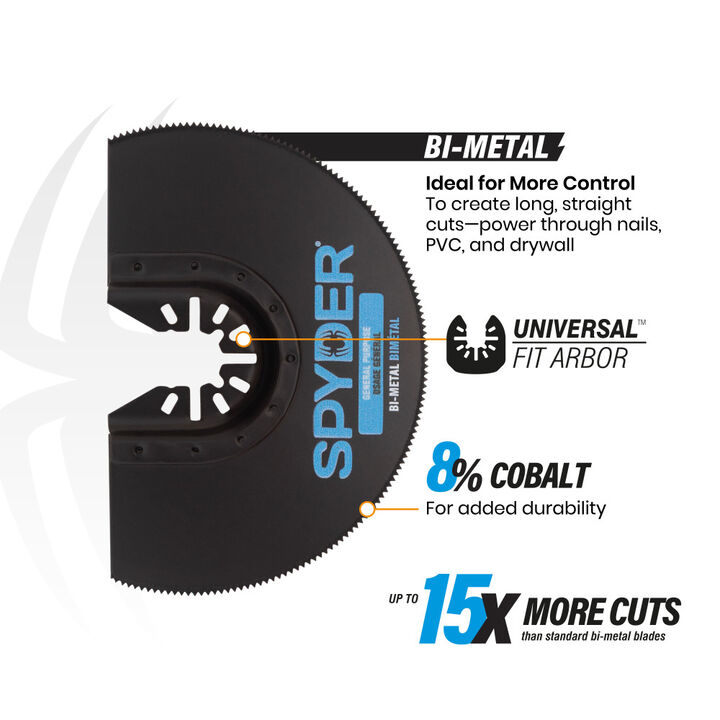Spyder 4 Inch Bi-Metal Half Moon General Purpose Oscillating Blade, large image number 3