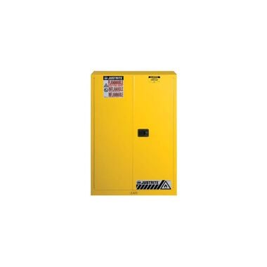 Justrite 45 Gallon Yellow Manual Close Flammable Cabinet