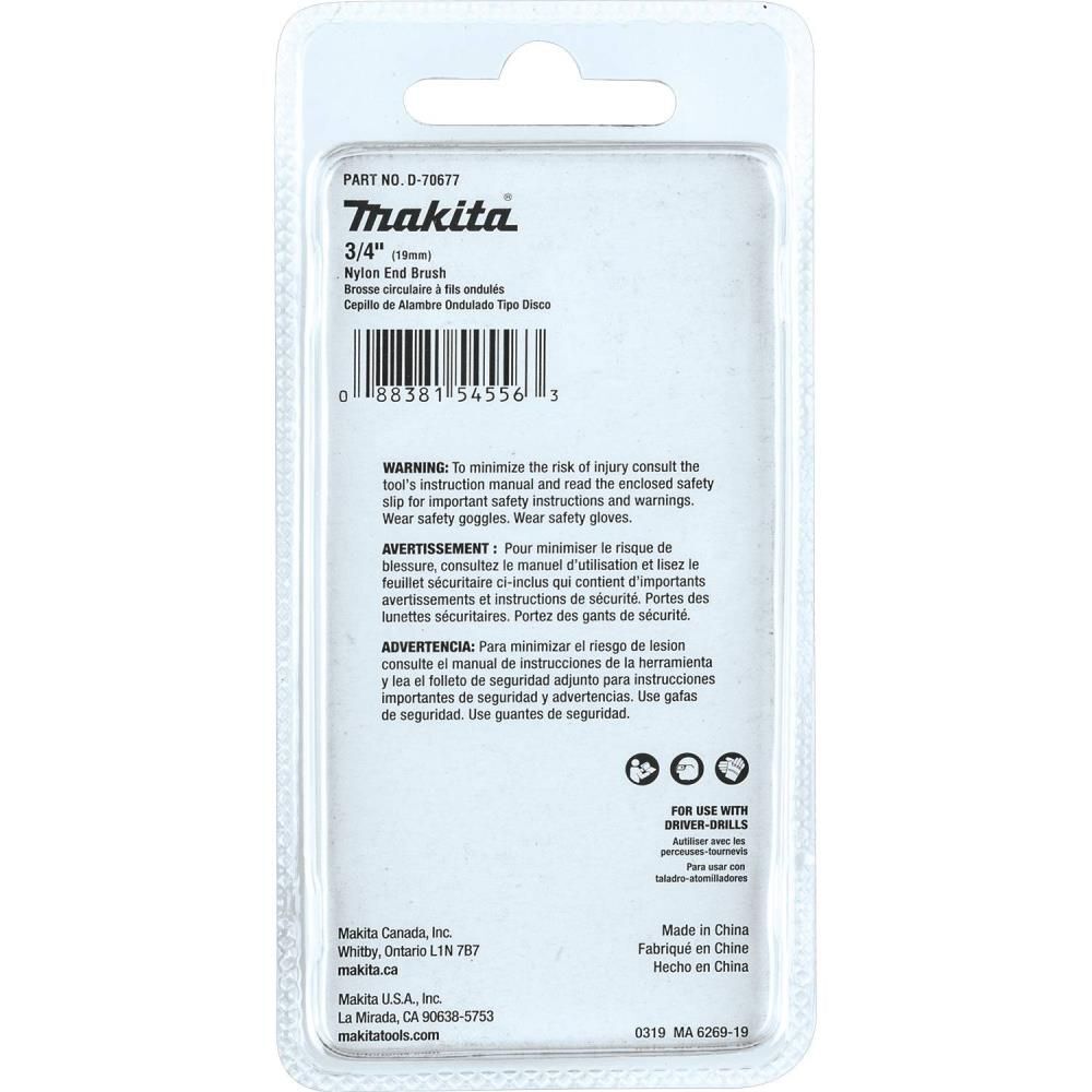 Makita 3/4in Nylon End Brush Fine 240 Grit, large image number 3