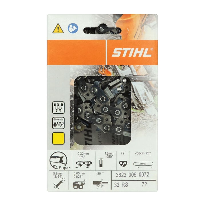 Stihl 20in Oilomatic Rapid Super 33RS 72E Saw Chain, large image number 1