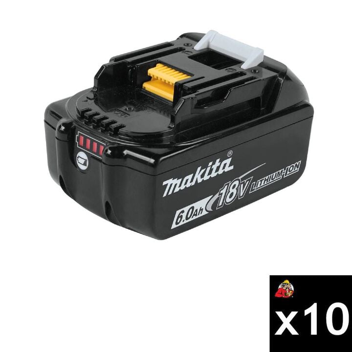 Makita 18 Volt 6.0 Ah LXT Lithium-Ion Battery 10 Pieces