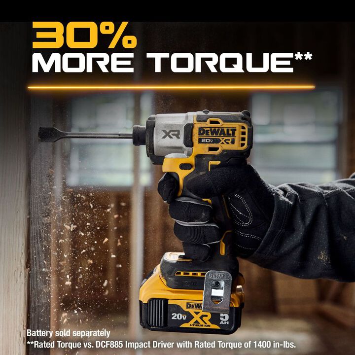 DEWALT 20V MAX XR 1/4in Impact Driver (Bare Tool), large image number 2