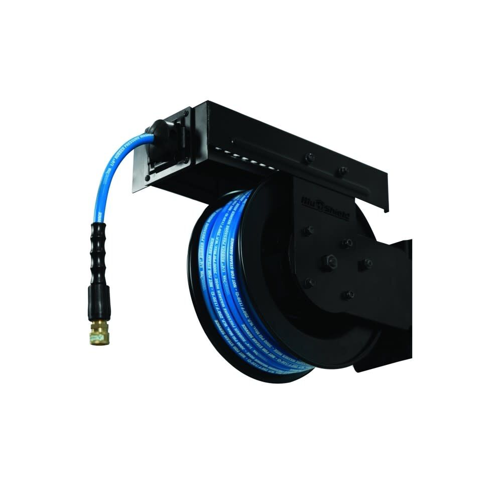BluBird Blu Shield 1/4 Inch x 50 Ft Pressure Washer Hose Reel Kit, large image number 4