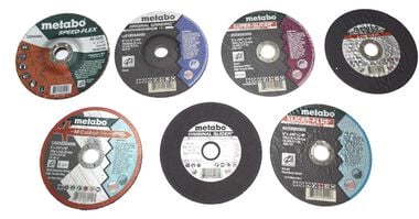 Metabo 6in Abrasive Grinder Discs Demo 7pk