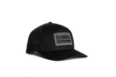 DEWALT Oakdale Trucker Hat with Patch in BLACK with BLACK MESH - OSFA