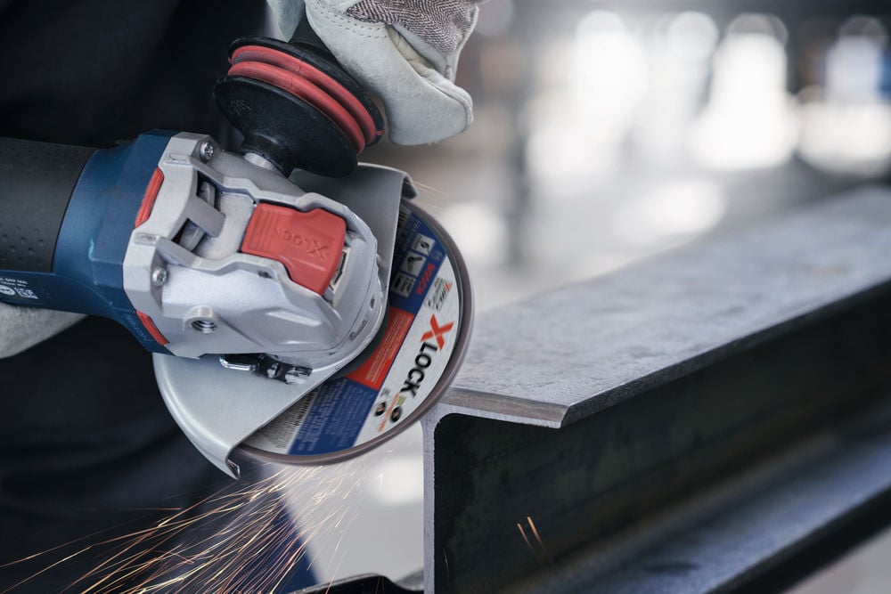 Bosch 5 Inch X-LOCK Variable Speed Angle Grinder with Paddle Switch Reconditioned, large image number 7