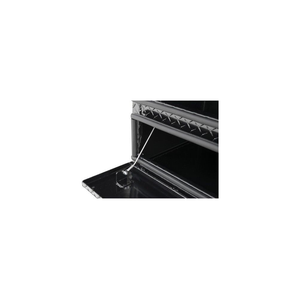 Buyers Products Company 21x18x72 Inch Gloss Black Diamond Tread Aluminum Heavy-Duty Flatbed Contractor With Lower Door, large image number 5