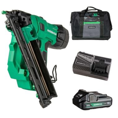Metabo HPT 18V MultiVolt Brushless 15-Gauge Angled Finish Nailer 2 Ah Kit