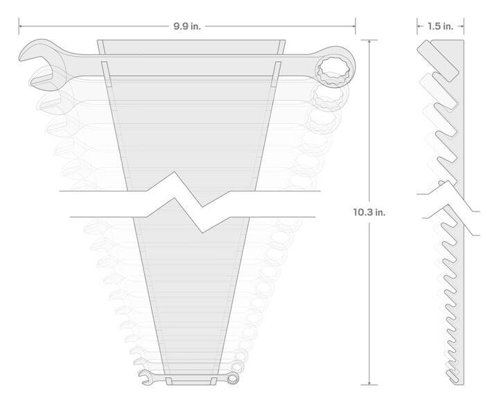 Tekton Combination Wrench Set with Rack, 14-Piece (6-19 mm), large image number 6