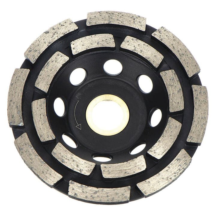 Husqvarna Construction Vari-Grind 4 Inch Double Row Diamond Cup Grinding Wheel for Concrete