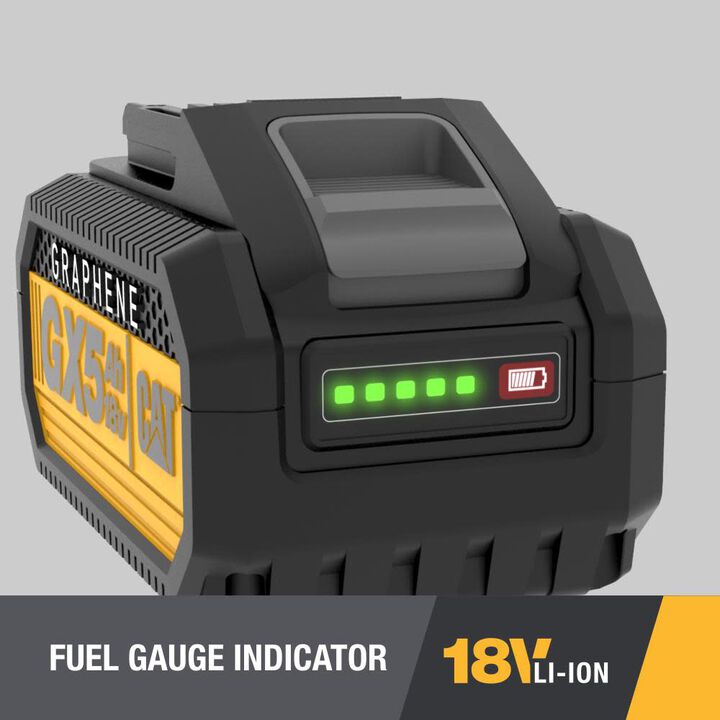 CAT 1 For All Graphene 18V 5Ah Power Tool Battery Pack with Fuel Indicator, large image number 6