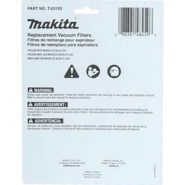 Makita Cloth Vacuum Filter 3/pk, large image number 3