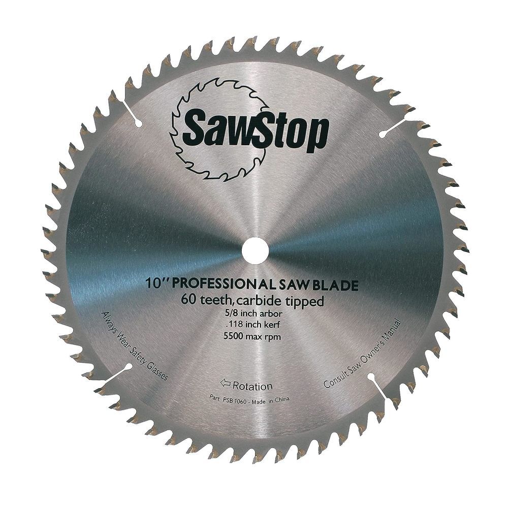 Sawstop Steel Combination Blade - 60 Tooth (ATB) Carbide Tipped, large image number 2
