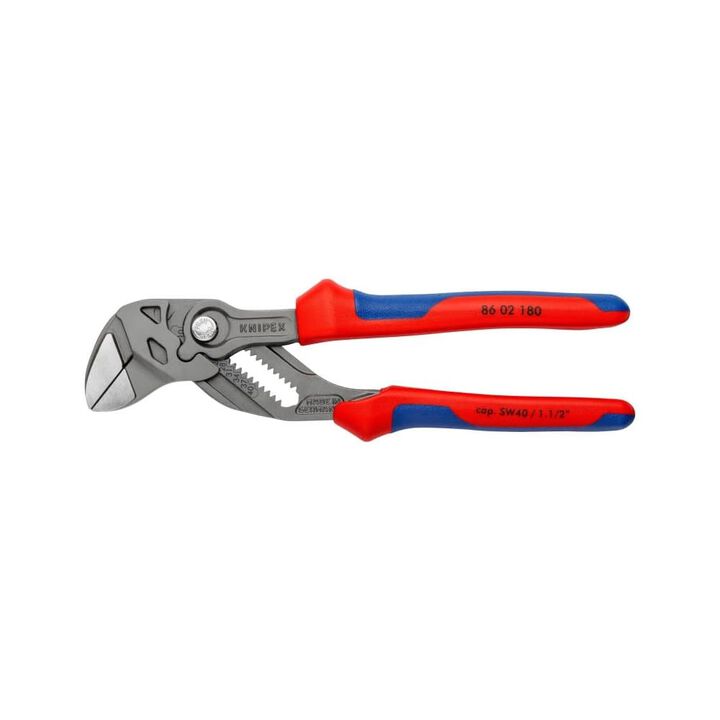 Knipex 7-1/4 Inch Steel Pliers Wrench with Multi-Component Handle, large image number 2