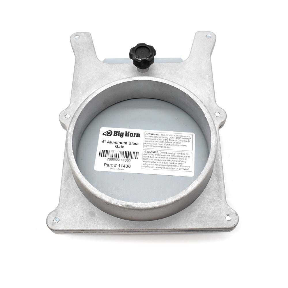 Big Horn 4 Inch Aluminum Blast Gate For Vacuum/Dust Collector – 11436