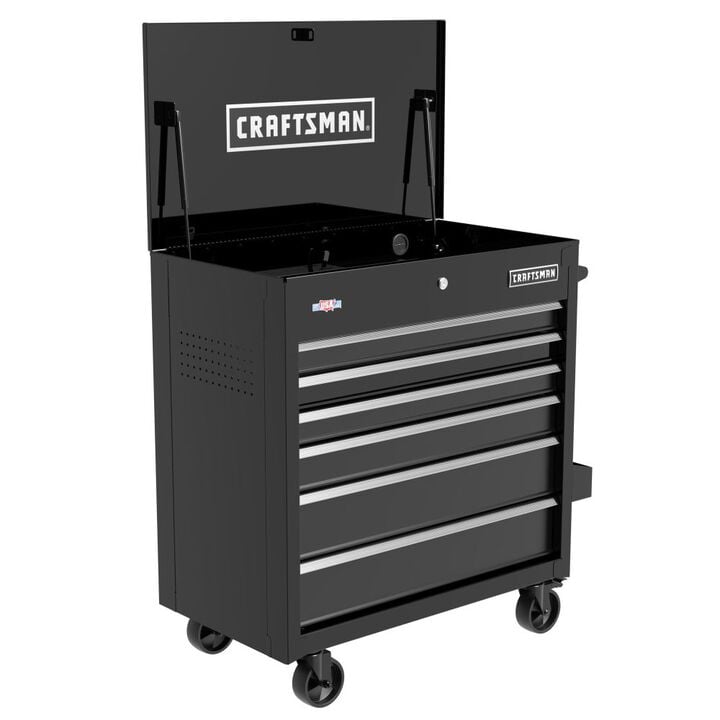 CRAFTSMAN Full Bank Rolling Tool Cabinet Black, large image number 7