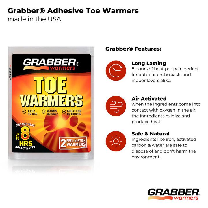 Grabber Warmers 6+ Hour Adhesive Toe Warmer, large image number 5