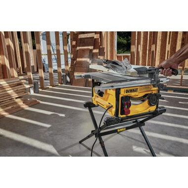 DEWALT 8 1/4in Jobsite Table Saw Compact with Stand Bundle, large image number 5