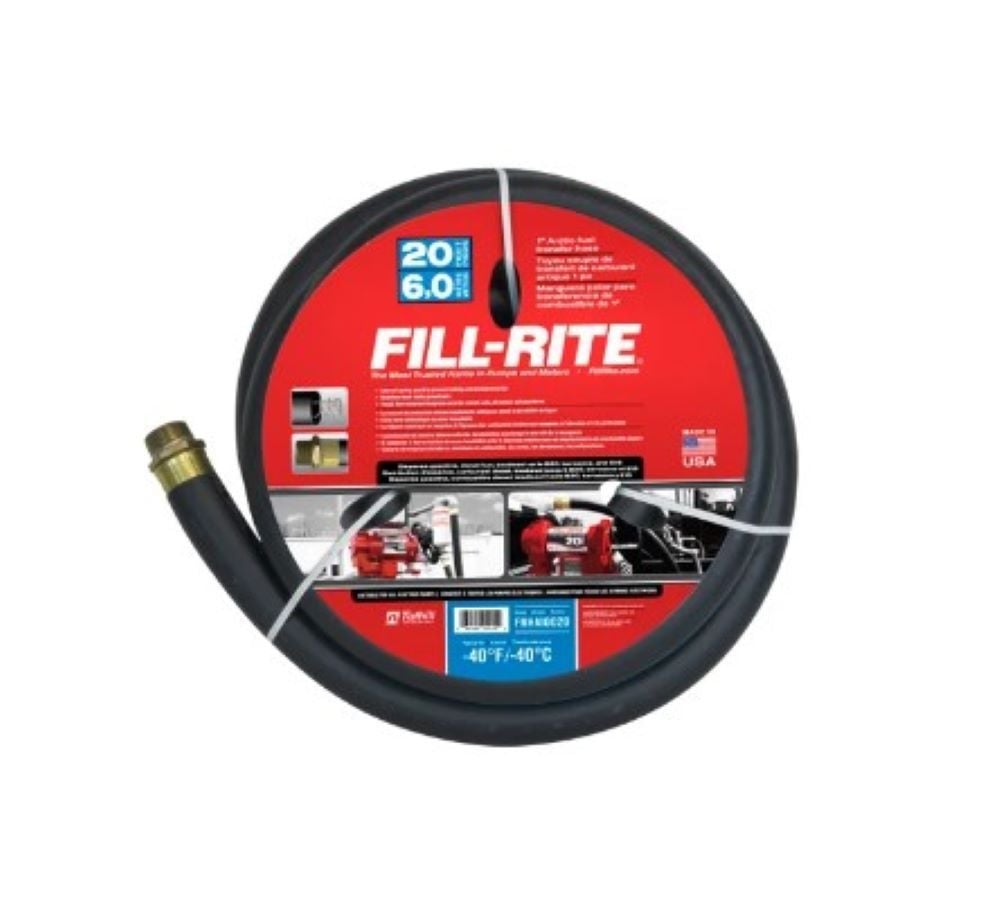 Fill-Rite 1in x 20' Artic Cold Weather Fuel Transfer Hose with Static Wire & Internal Spring Guards - ARCH10020A