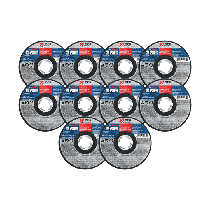Bosch X-LOCK Metal Cutting Wheels, 10 Pieces