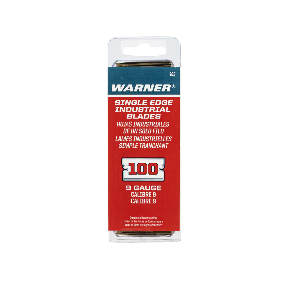 Warner 100-Pack 1.55-in Carbon Steel Straight Replacement Utility Blade, large image number 1