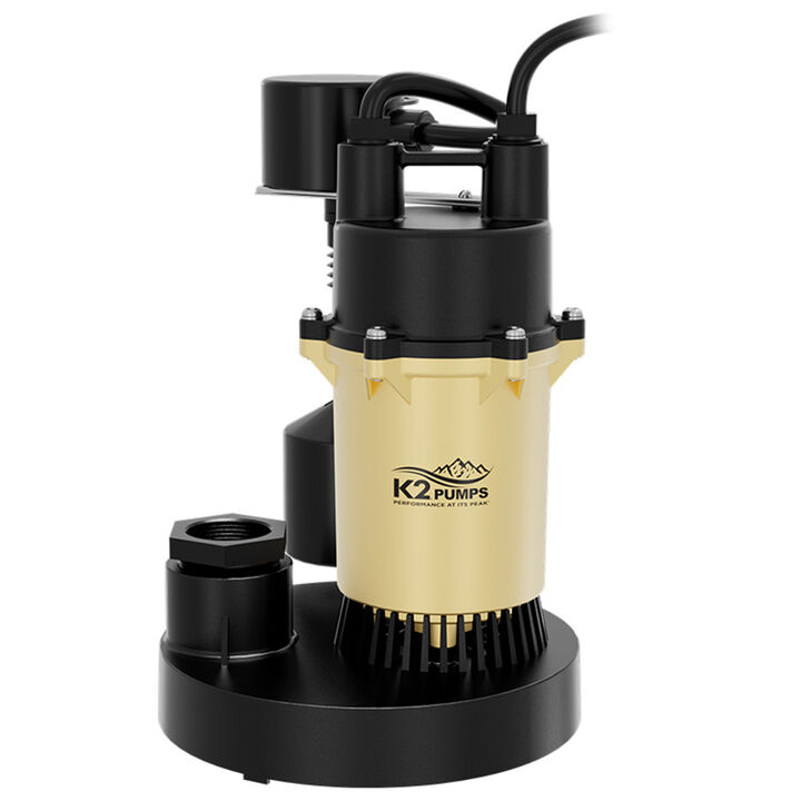 K2 Pumps Sump Pump 1/4 HP Cast Aluminum with Direct in Vertical Switch, large image number 3